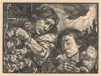 Two Women by a Vine