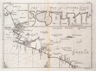 Chart of Sierra Leone, Africa