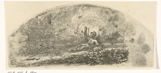 Soldier Sitting Against a Wall