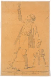 Portrait of Jens Juel? Chalk
