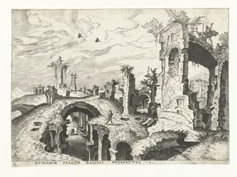 View of Ruins on the Palatine Hill in Rome (Roman Ruins, 1561)