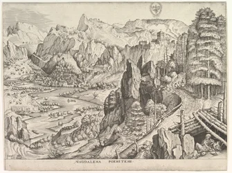The Penitent Magdalene Magdalena Poenitens from The Large Landscapes, ca. 1555-56
