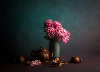 Pink Chrysanthemum Teatime