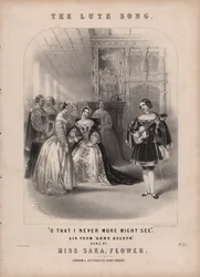 The Lute Song from Anna Bolena by Donizetti (colour litho)