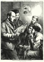 Working Men discussing "Free Sundays for the People"