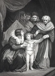 Elizabeth Woodville surrendering her son