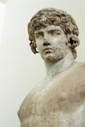 Antinous, Parian Marble Statue, from the Temple of Apollo at Delphi, Greece, Roman Civilization, 2nd Century AD (detail)