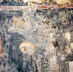 Fresco in Church in Deliana, Crete, Greece