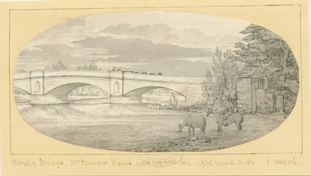 Wolseley Bridge: pen and wash drawing
