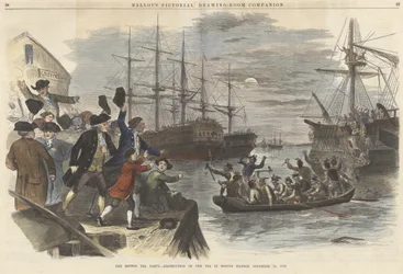 The Boston Tea Party: Destruction of the Tea in Boston Harbor, December 16, 1773, from Ballou