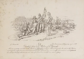 Death of Lieutenant Colonel William Miller of the 1st Guards at the Battle of Quatre Bas