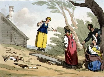 Jumping on a Board, plate 54 from Volume II of 