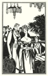Illustration for Don Juan by Lord Byron: Juan was received into the best society