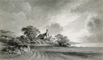 A Cottage near the Shore of a Lake