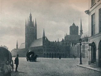 The Town Hall and Cloth Hall, Ypres, Belgium
