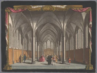 View of the Interior of the Temple Church in London