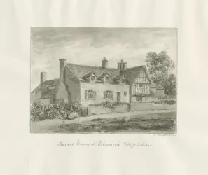 Bloxwich - Ancient House: Sepia Drawing