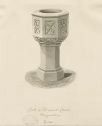 Font in Brewood Church