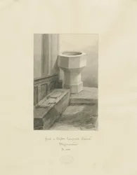 Font in Clifton Campville Church