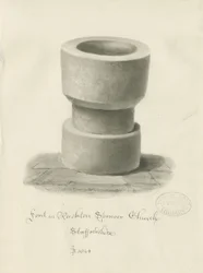 Font in Rushton Spencer Church