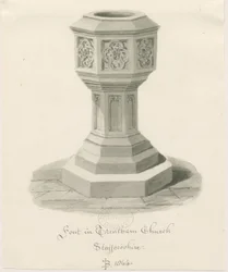 Font in Trentham Church