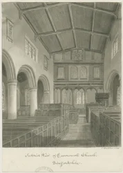 Interior of Caverswall Church