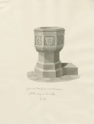 Lichfield - Font in Christ Church [