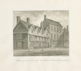 Wolverhampton - Old Houses on the South Side of the Market Place