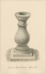 Worcestershire - Droitwich - Dodderhill Church Font, 1833