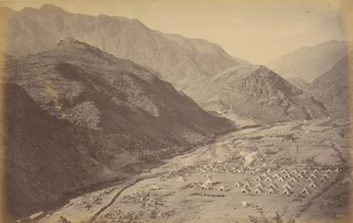 Ali Musjid and Camp from Sultan Tarra, Showing Sunga Where Major Birch and Lieutenant Fitzgerald, 27th Punjab Infantry, Were Killed