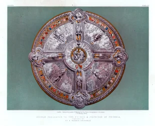 Shield Presented to the Prince and Princess of Prussia. 19th Century