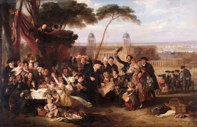 The Greenwich Pensioners Commemorating Trafalgar, c.1835