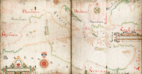 Chart of Mediterranean, Black and Caspian Seas