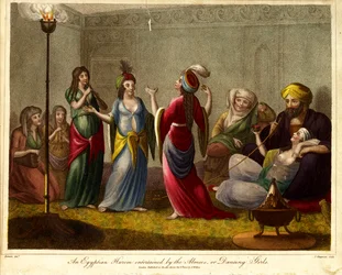 Egyptian Harem Entertained by the Almees or Dancing Girls