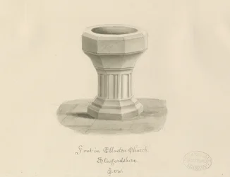 Font in Ellastone Church