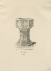 Lichfield - Font in St. Chad