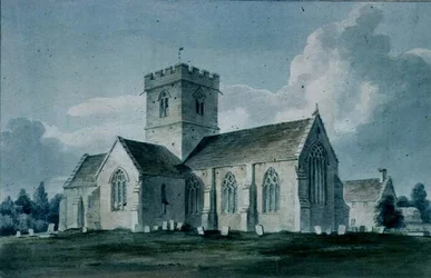 South-east View of Dinton Church, 1805