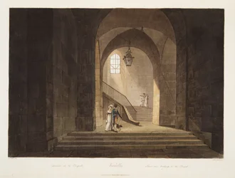 Staircase leading to the Chapel, illustration from Versailles, Paris and Saint Denis