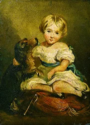 Girl with a dog