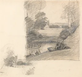 Two Studies of Dedham Church from the East