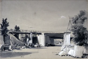 Denbigh Hall Bridge from the Road, 25th June 1837