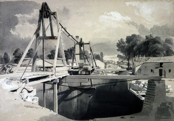 Great ventilating shaft and headgear, Kilsby Tunnel, 15th July 1837