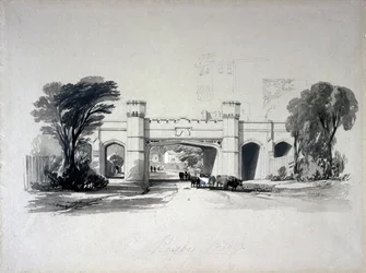 Rugby railway bridges as seen from the road, Warwickshire, April 1839