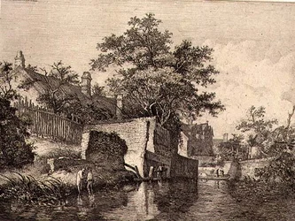 Front of The New Mills, pub. by J. & W. Freeman in 1821