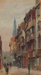 View of Wych Street, Westminster, Looking East from New Inn Gateway, London, c1880