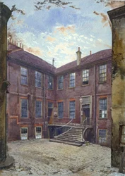 View of an old house in Great Winchester Street, City of London, 1880