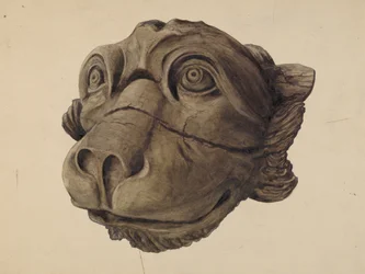 Cat Head Gargoyle