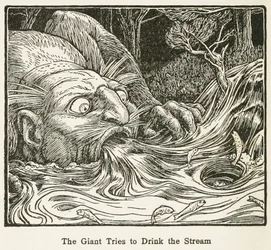 The Giant Tries to Drink the Stream, from Europa