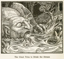 The Giant Tries to Drink the Stream, from Europa