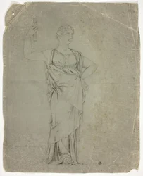 Ancient Statue of Standing Female Figure